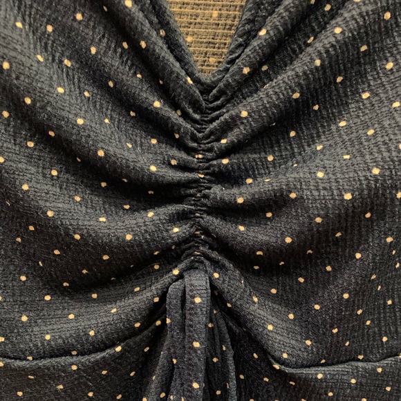 Blue polka dot tea Topshop dress. - Picture 4 of 5